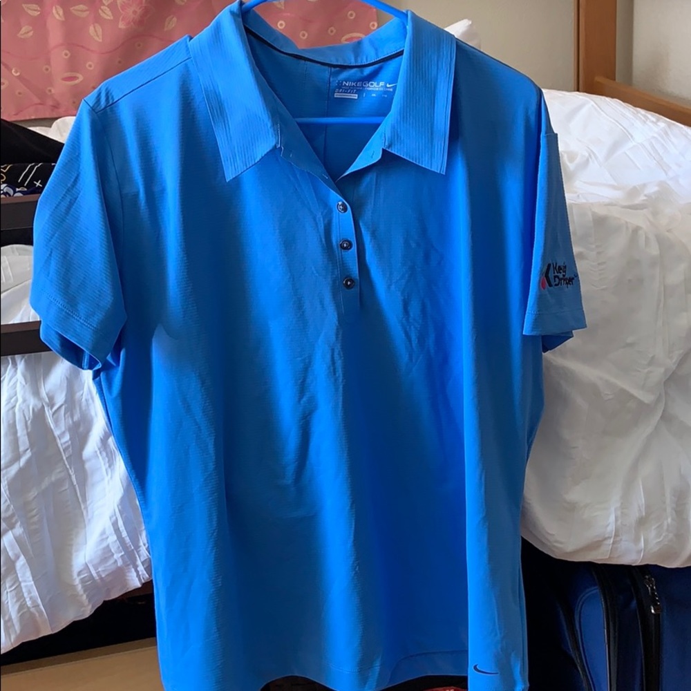 blue Nike Golf polo